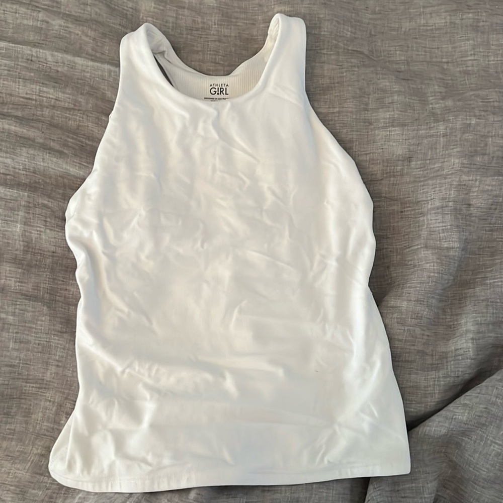 Super cute white Lululemon/Athleta tank top. In Practically perfect condition.